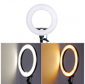 Vamery 12" LED Ring Lights and 2m Light Stands UK Standard Silver