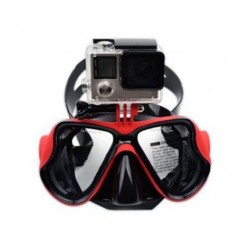Practical Diving Swimming Goggles with Action Camera Mount for GoPro / Xiaomi Yi Red