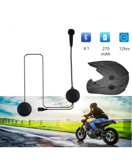 E1 Bluetooth Motorcycle Helmet Headset 270mAh 12hrs Wireless Skiing Communication Without Intercom for 2 Riders