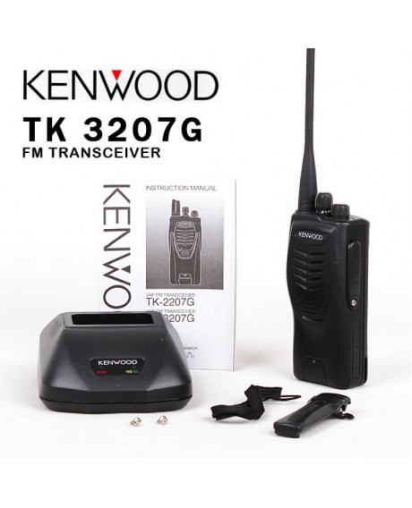 1PC Kenwood TK-3207G 16CH UHF Rechargeable 2 Way Radio Walkie Talkie Transceiver
