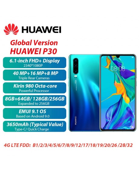 Global Version HUAWEI P30 Mobile Phone