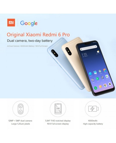 Original Xiaomi Redmi 6 Pro 4GB 64GB