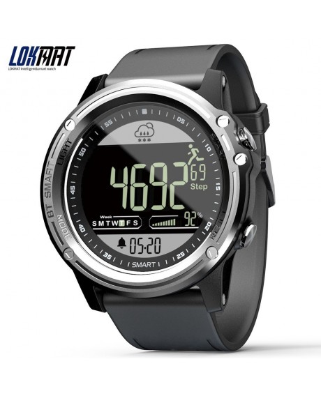 LOKMAT MK06 IP68 Waterproof Unisex Smart Watch with 1.25-inch FSTN Screen BT 4.0 Fitness Activity Tracker Pedometer Calories Distance Stopwatch Remote Camera Weather Forecast for Men Women for Android/iOS