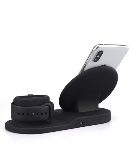 3 in 1 Wireless Charging Station USB Fast Charge Stations Phone Holder for IWatch Iphone Airpods