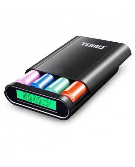 TOMO M4 Battery Charger 4*18650 Power Bank External USB Charger with Intelligent LCD Display for iPhone X Samsung S8 Note 8