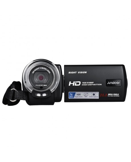 Andoer V12 1080P Full HD 16X Digital Zoom Recording Video Camera