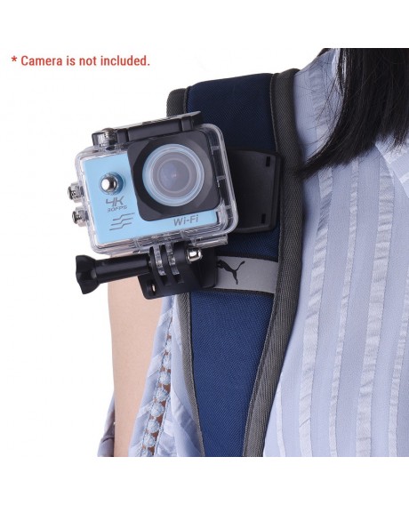 Backpack Strap Cap Clip Mount 360 Degree Rotary Clamp Arm