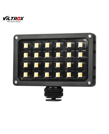 Viltrox RB08 Portable LED Fill-in Video Light Lamp 24pcs Beads Adjustable Brightness 2500K-8500K CRI 95+ with Display Screen Diffuser USB Charging Cable Hot Shoe Adapter for Studio Portrait Stii Life Photography Video Recording