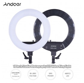 Andoer 18 Inch LED Video Ring Light Fill-in Lamp