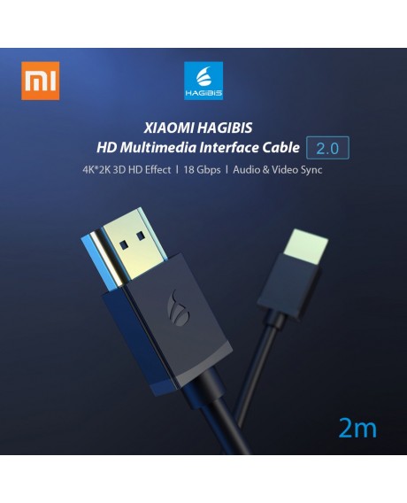 Xiaomi HAGIBIS HD Multimedia Interface Cable 4K 3D Gold Plated Cable HDR for HDTV Splitter Switcher Extender Adapter Projector Nintend Switch PS4 Xiaomi TV Box