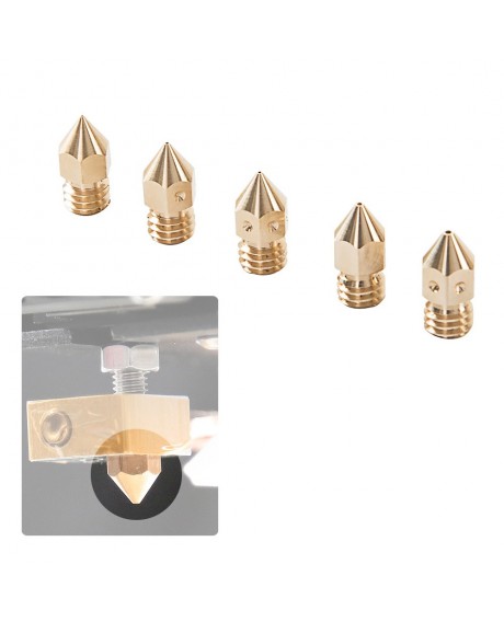 Creality 3D Printer Universal Nozzles Kit Brass Extruder Print Head Size 1*0.2mm/2*0.4mm/1*0.6mm/1*0.8mm with Spanner Tool for 1.75mm&3mm Filament