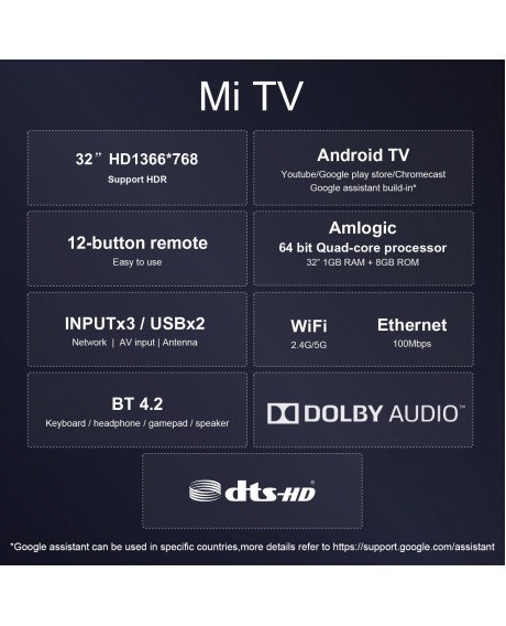 Xiaomi 32 Inch 5G WiFi BT Mi TV