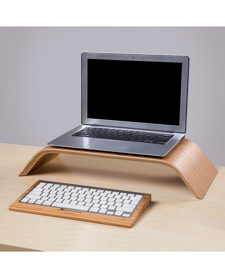 Bamboo Keyboard Stand Practical Base Holder for Apple iMac PC Computer BT Keyboard Protective Case Cover Multi-functional
