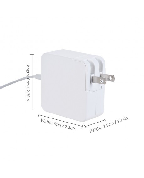 Power Adapter AC DC 100V-240V 1.5A Replacement T-Type 45W 14.85V 3.05A Compact Charger For MacBook Air