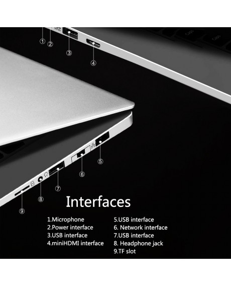 T-bao X8S 15.6inch Ultra-thin Laptop 1080P IPS Core i3 8G Memory 256G SSD Portable Computer for Office and Game