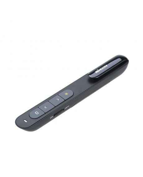 KKmoon 2.4GHz Wireless PowerPoint Clicker Remote Controller Flip Laser Pen Pointer Handheld PPT Presenter Unibody 10m Controlling Range Support Hyperlink Volume Control with USB Receiver