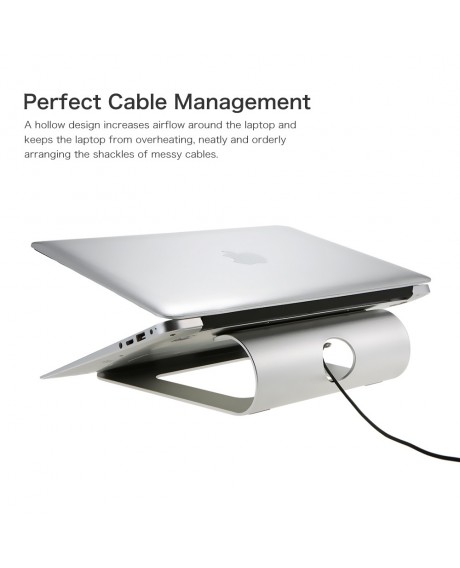 Ergonomic Design Aluminum Alloy Laptop Stand Desk Dock Holder Cooler
