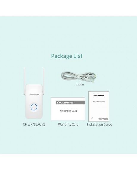 WiFi Range Extender 1200Mbps WiFi Repeater Wireless Signal Booster Antenna Wireless WiFi Extender