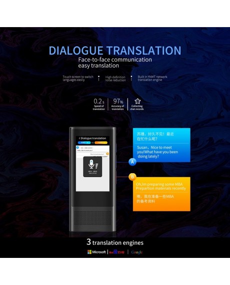 Boeleo BF301 W1 3.0 AI Translator 3.1inch Screen Voice Translation